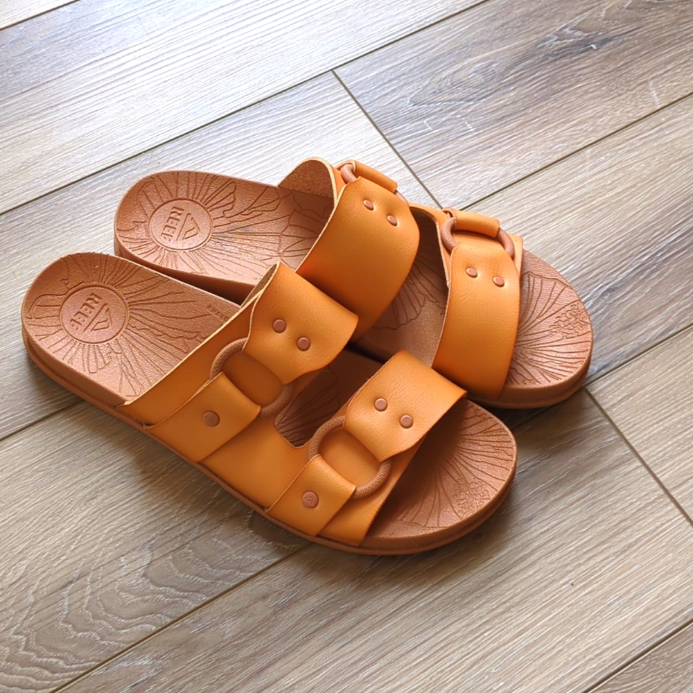 Orange Slide Sandals